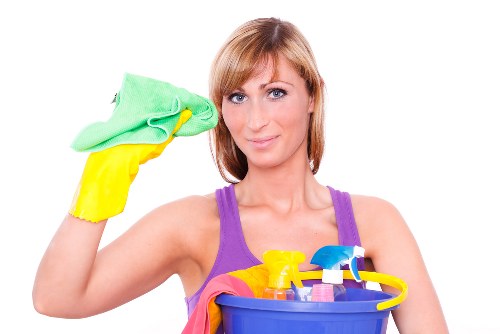 Carpetcleaning Bayswater sustainable cleaning team with recycling bins and eco-friendly materials