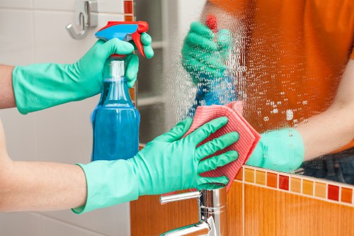Communal entrance cleaning in a Bayswater residential block