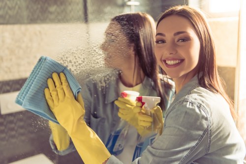 Local cleaning team preparing a Bayswater property for final handover