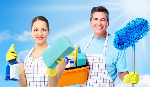 Local rug cleaning service treating a large area rug